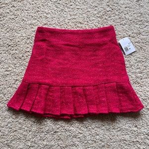 NWT pink tweed mini skirt, M
